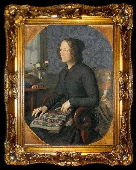 framed  Henri-Pierre Picou Portrait of Mrs. Henri-Jean Pierre Picou, mother of the artist, ta009-2